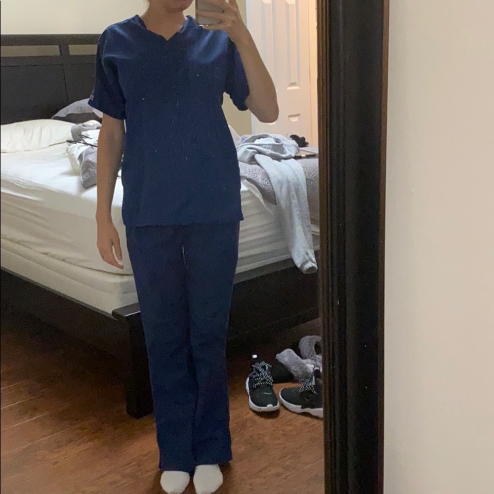 Navy Blue Scrub Set